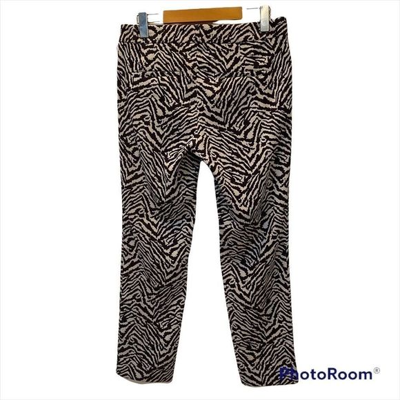 NWT Banana republic Sloan animal print trousers size 6 - Picture 3 of 7